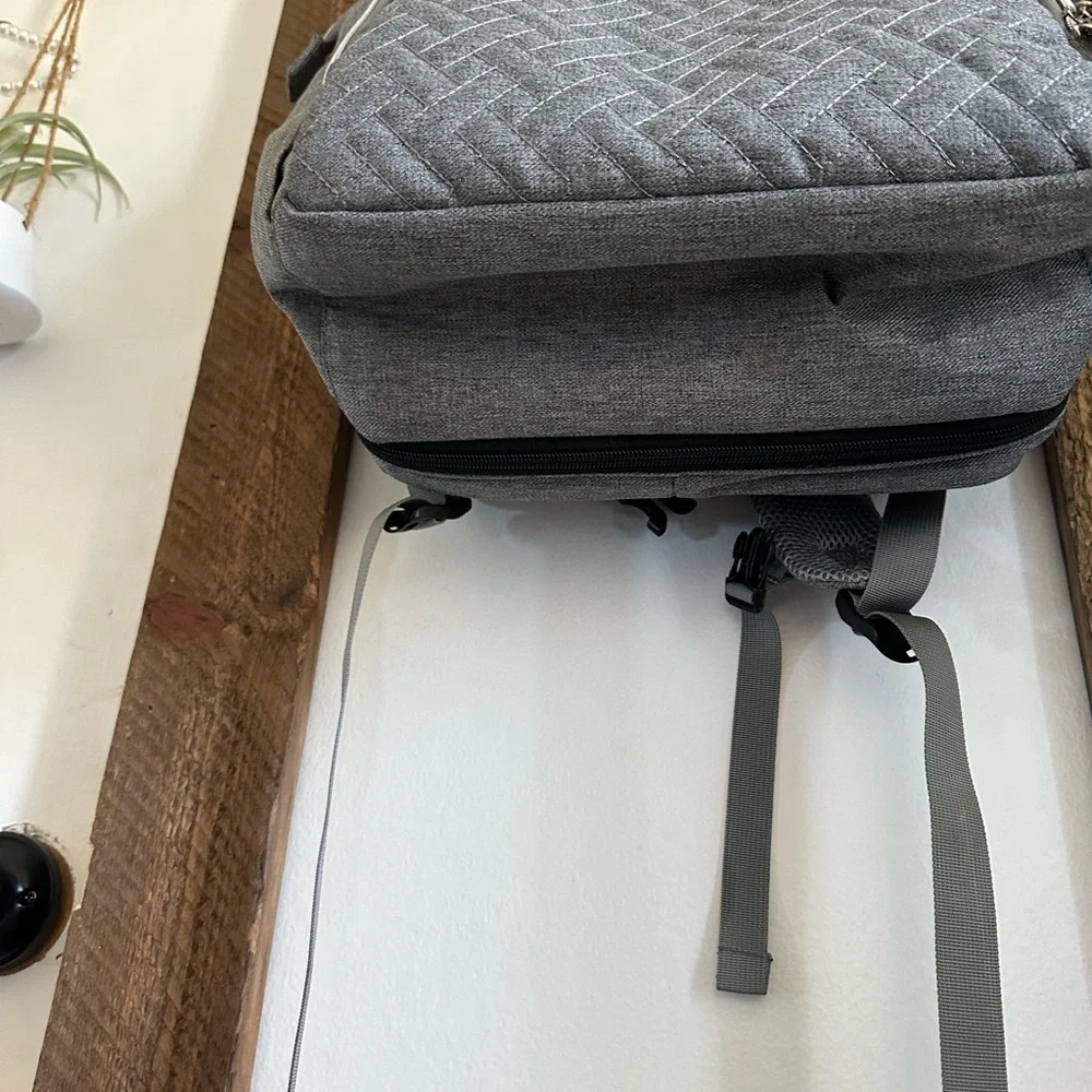 Boutique Large Diaper Bag, Backpack, Bassinet, Tech Charging Station all in one